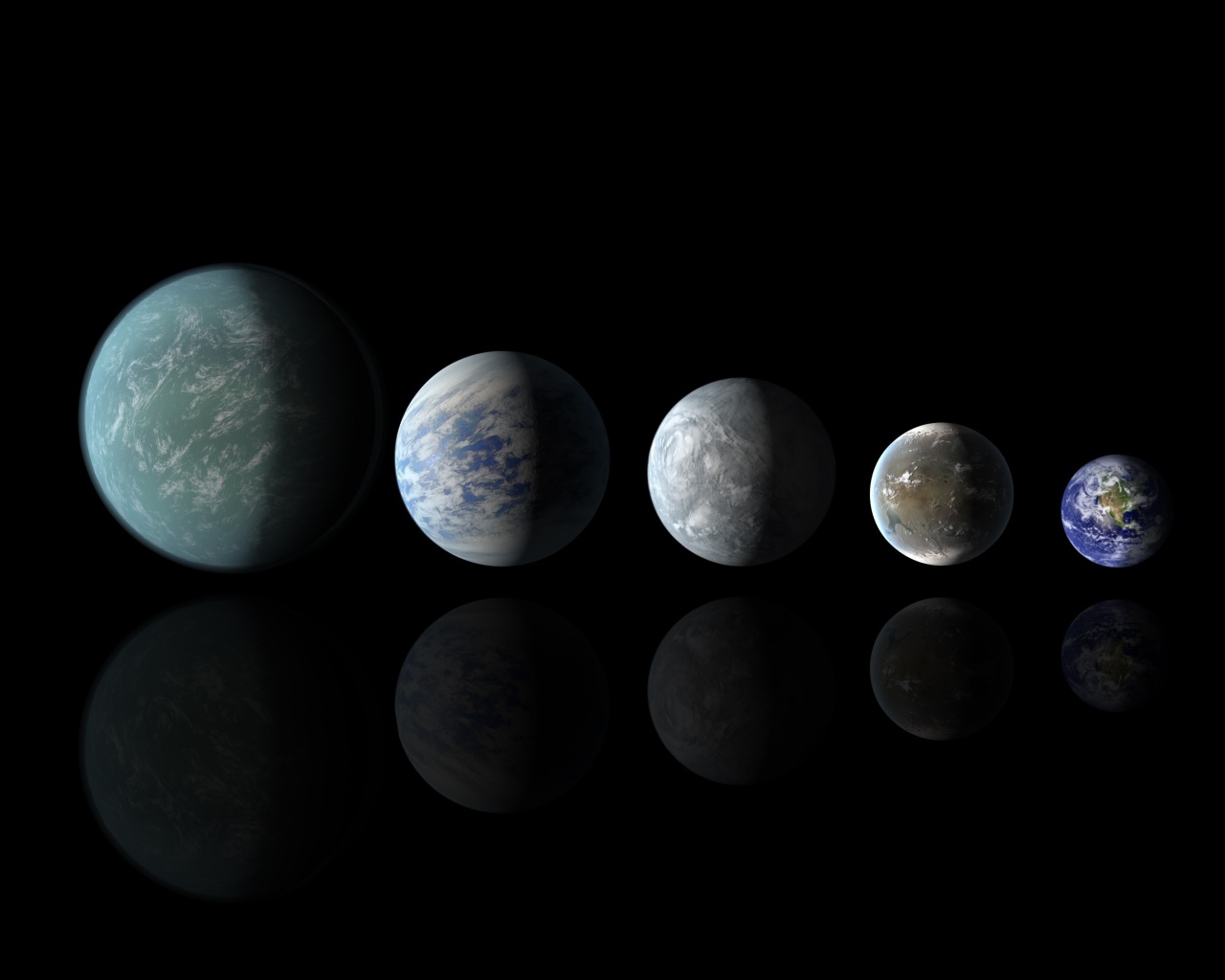 Сравнение размеров обитаемых планет