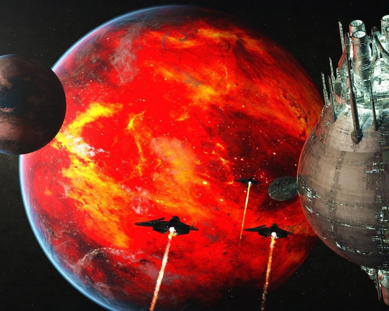 Звезда смерти атакует планетную систему