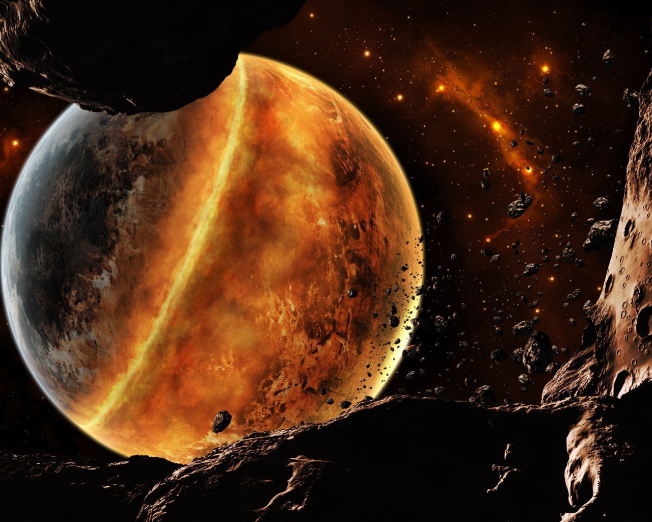 Разрушение планет и астероидов в космосе