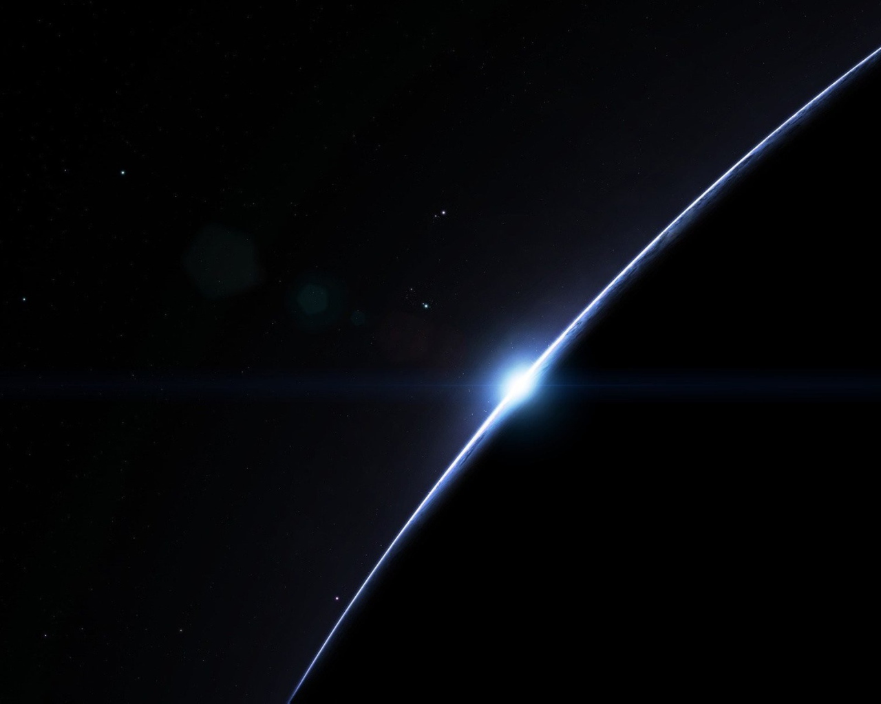 Бриллиантовое кольцо затмения в космосе