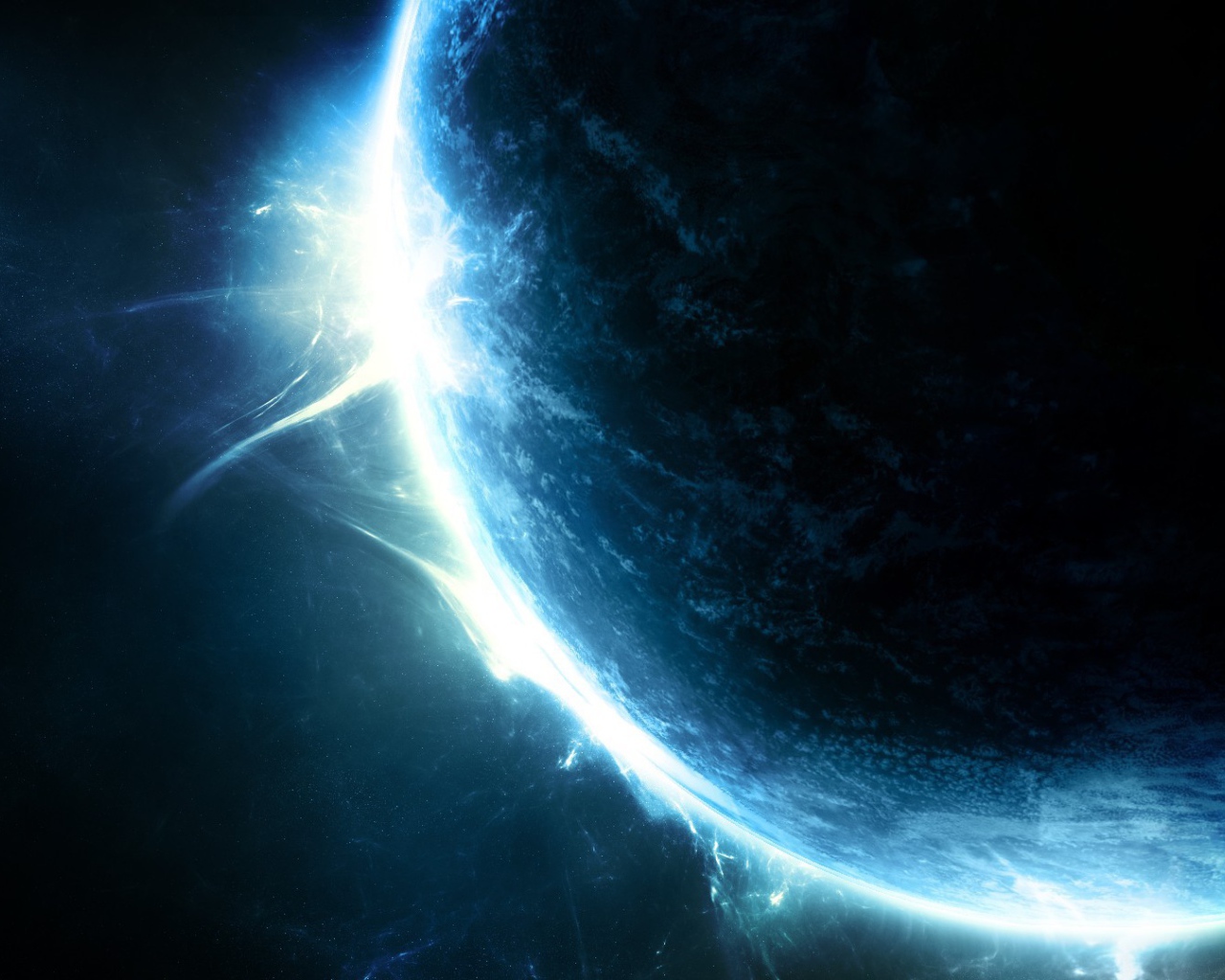 Огненная голубая планета