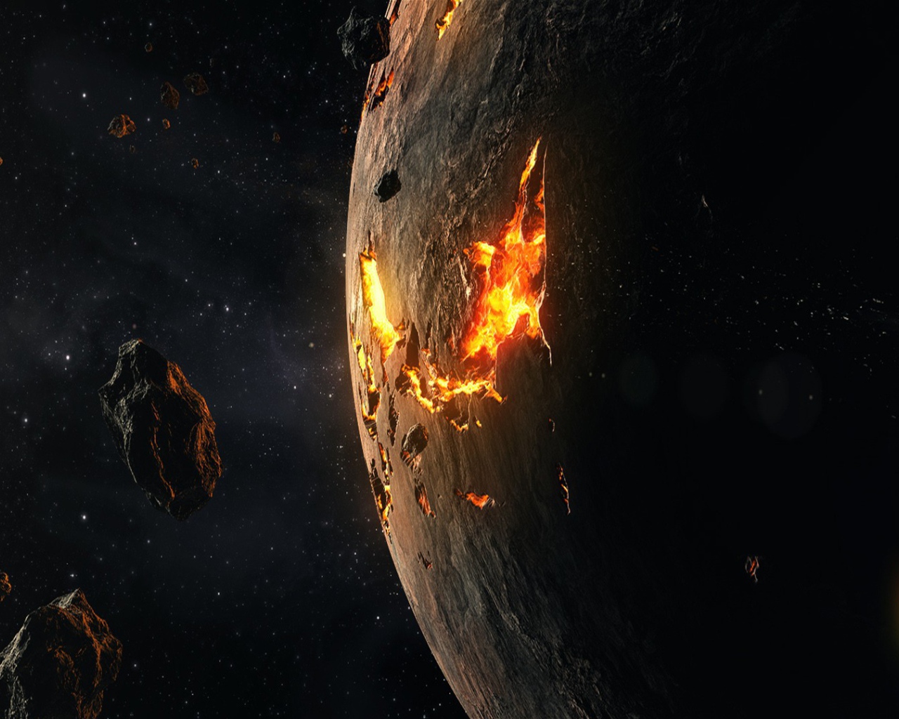 Огненные раны на поверхности планеты