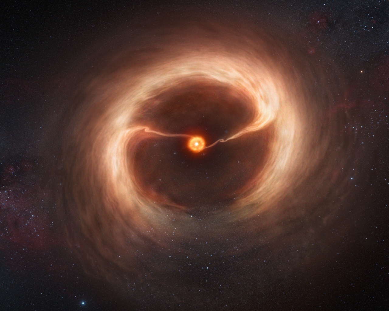 Галактическая линза в космосе