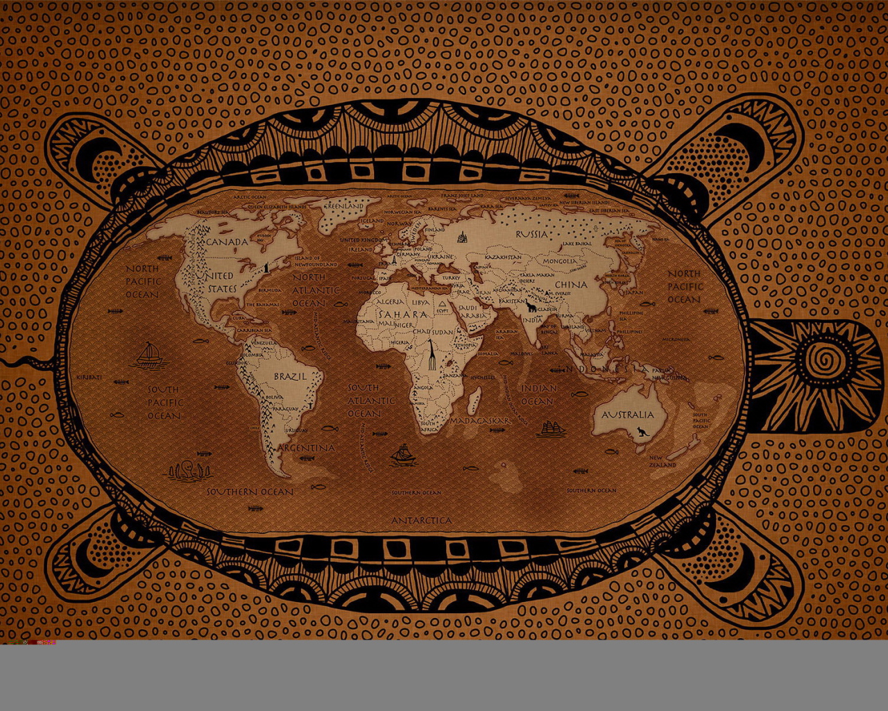 Планета Земля на черепахе