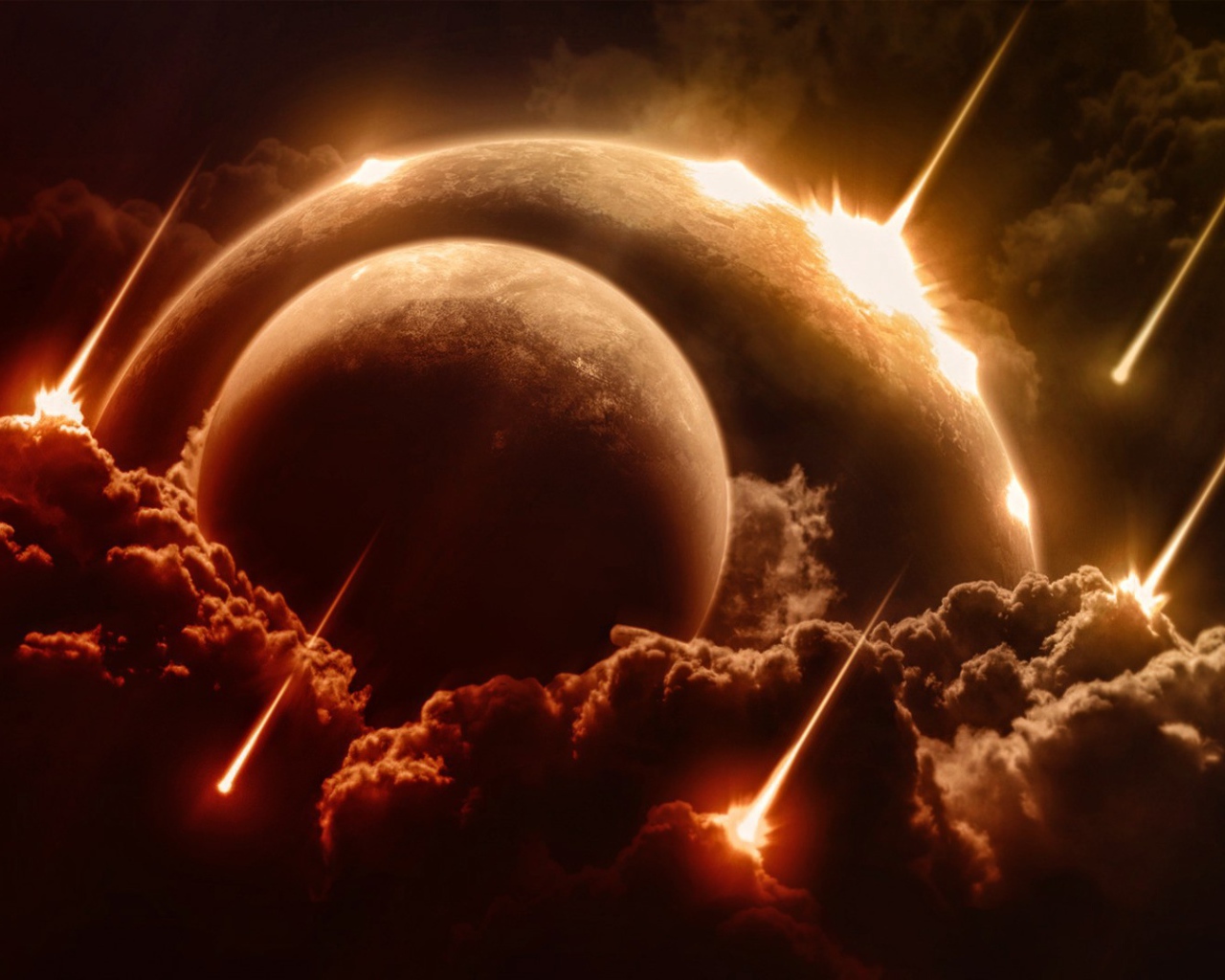 Планеты в облаке комет и метеоров