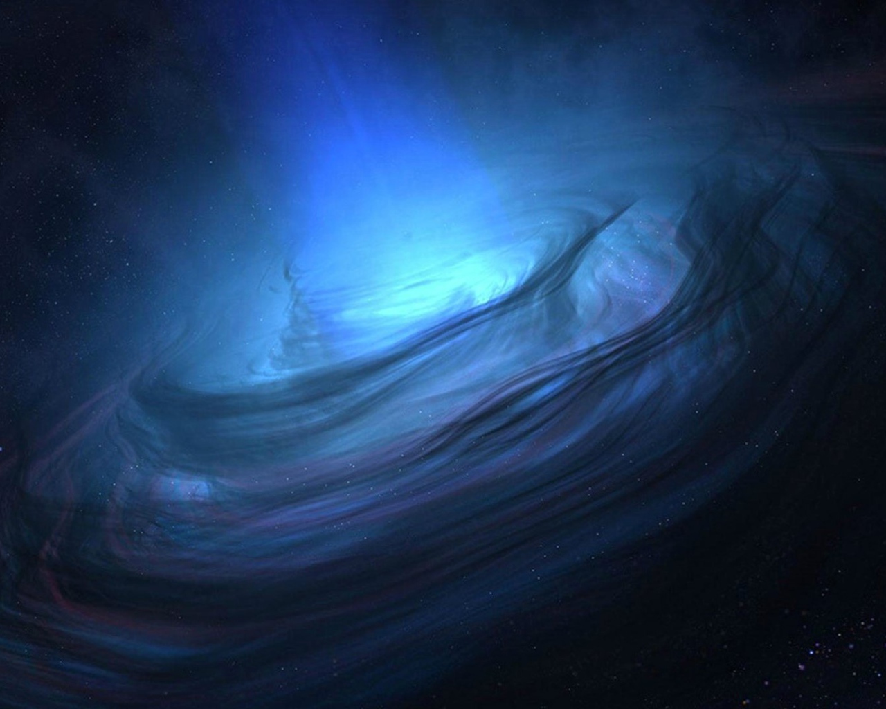 Плазменная воронка в космосе