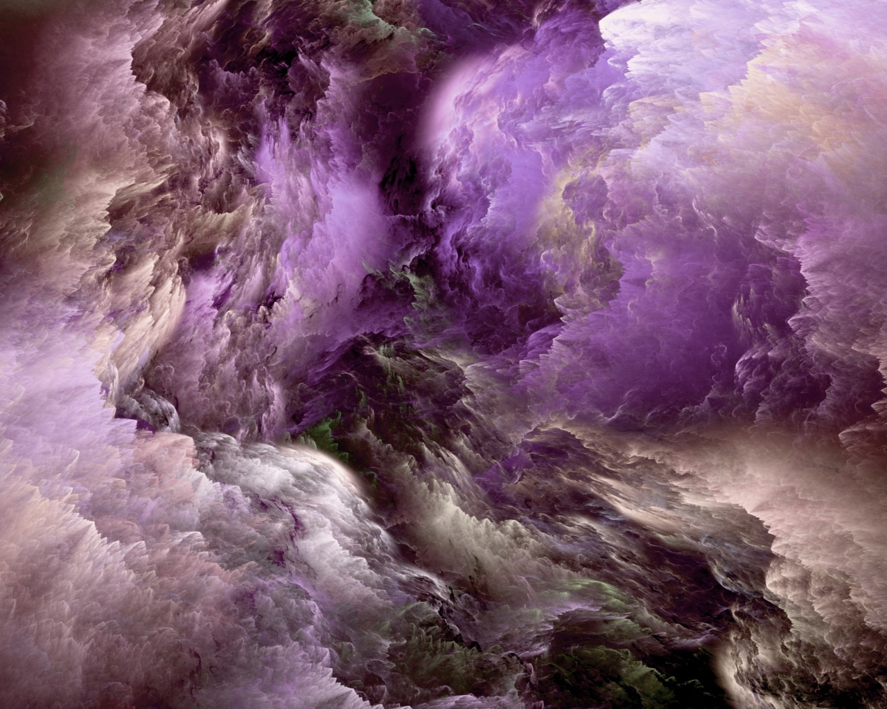 Фиолетовые облака из плазмы, абстракция