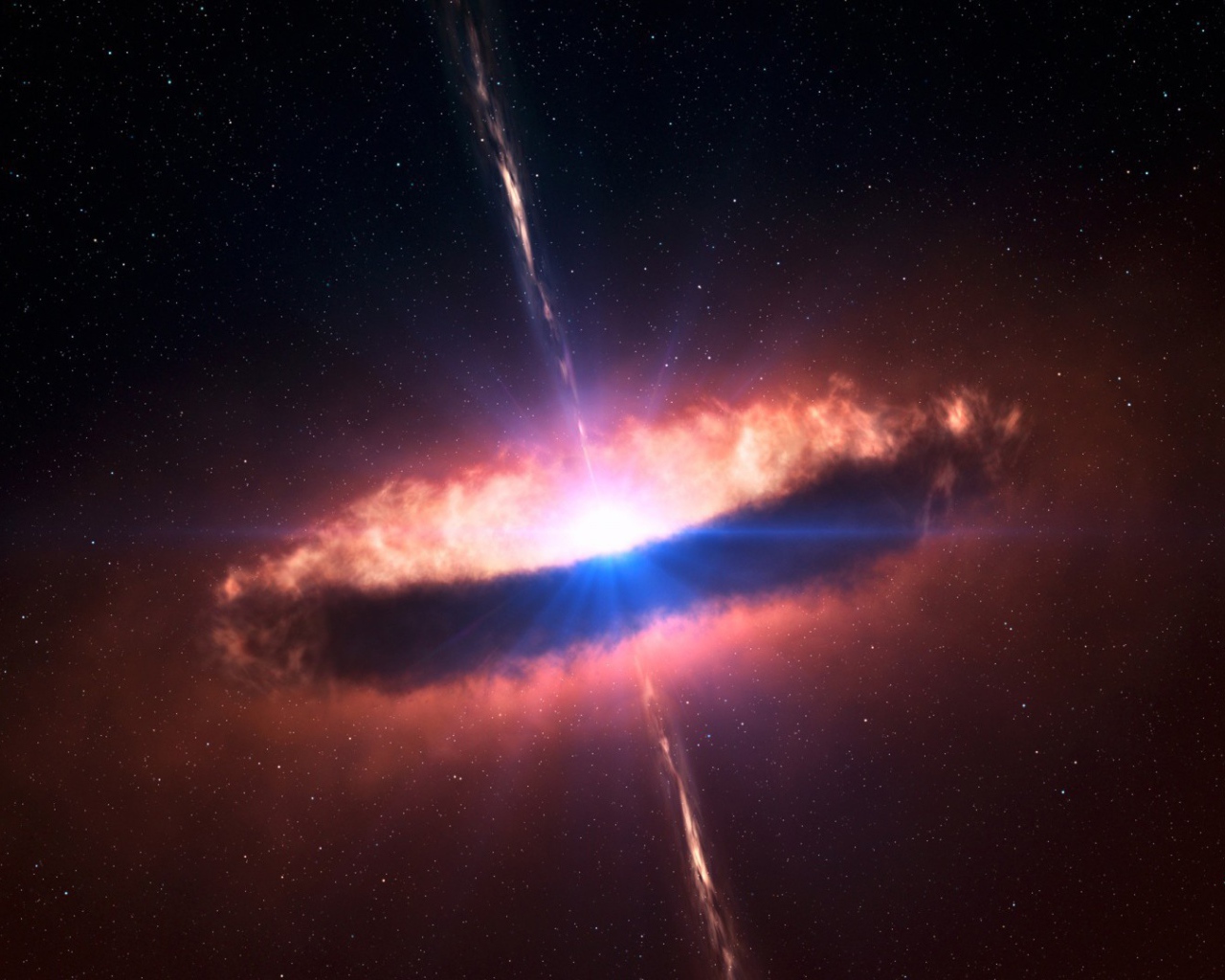 Квазар в дальнем космосе