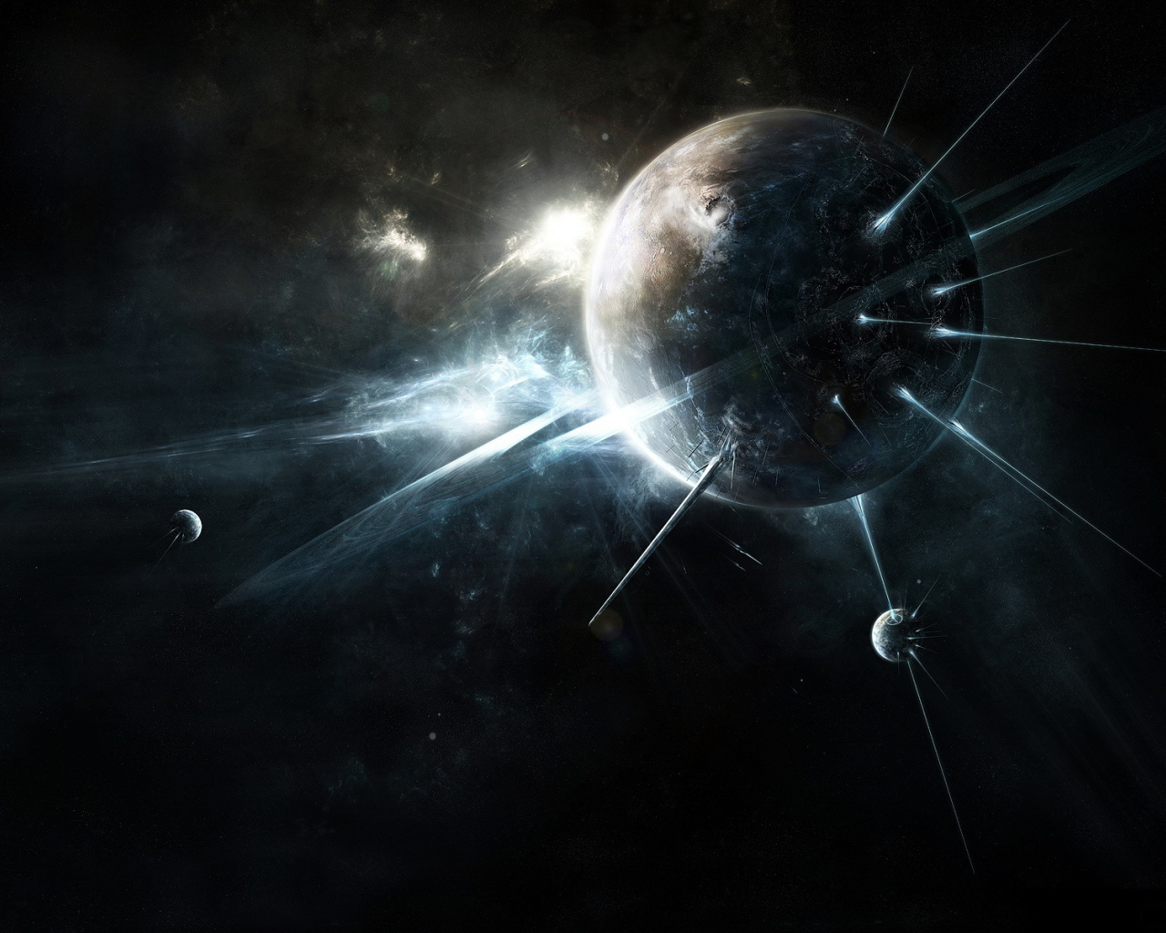 Лучи света на планете