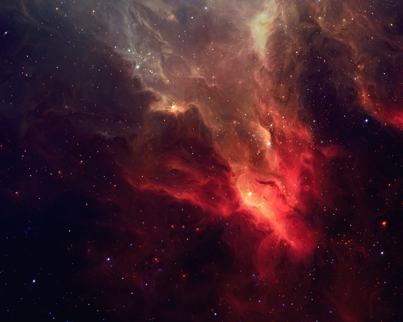 Красная звездная туманность