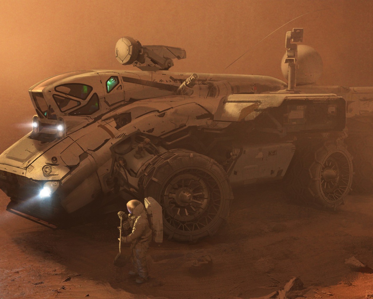 Марсоход попал в пылевую бурю