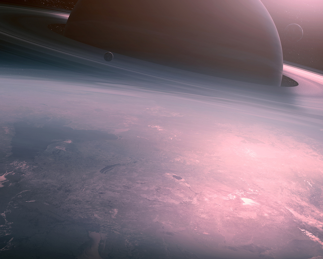 Сатурн и его спутники