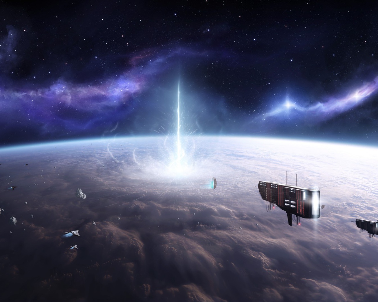 Корабли улетают с гибнущей планеты