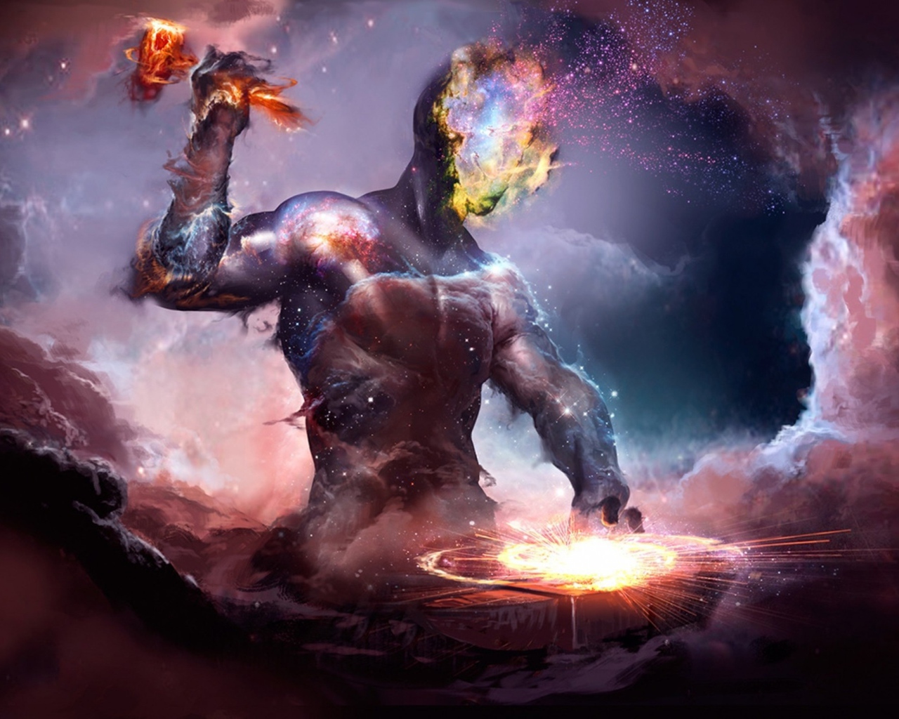 Кузнец галактик за работой