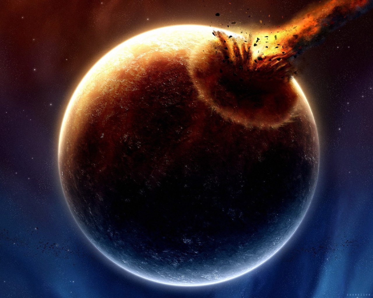 Комета врезалась в планету