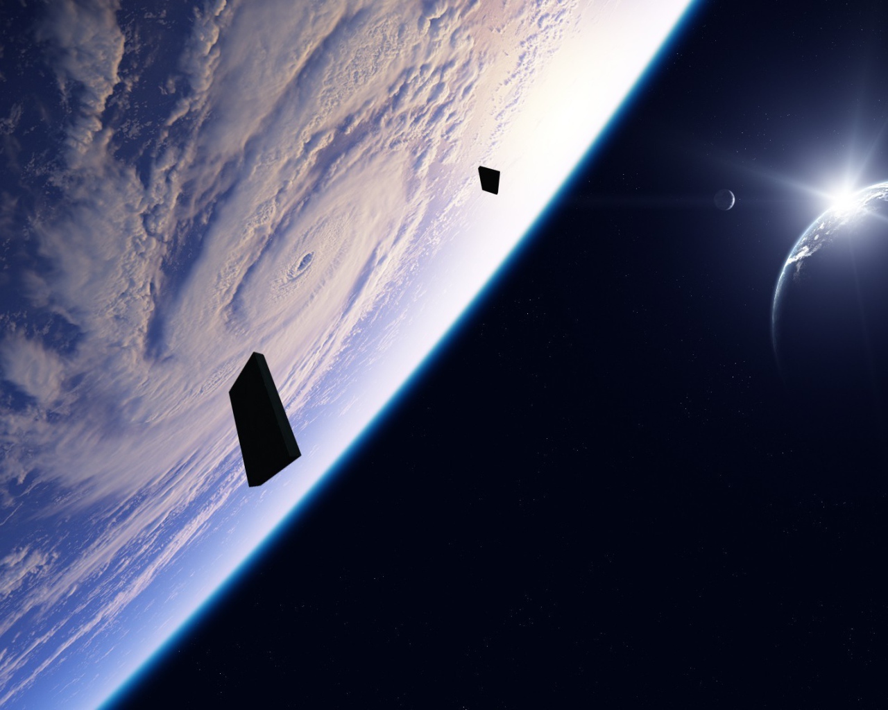 Циклон в атмосфере планеты