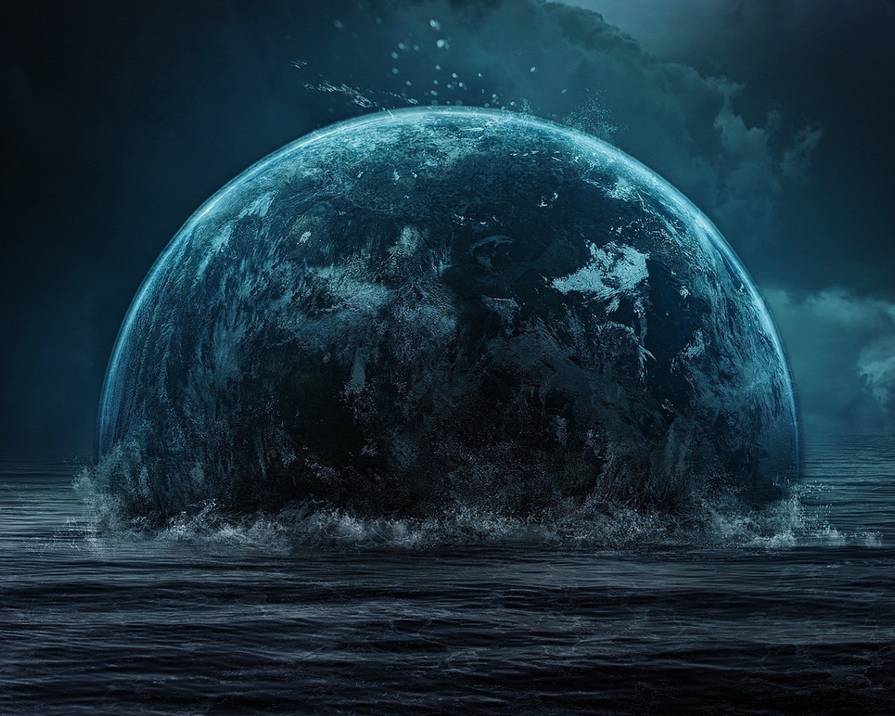 Земля погружается в воду