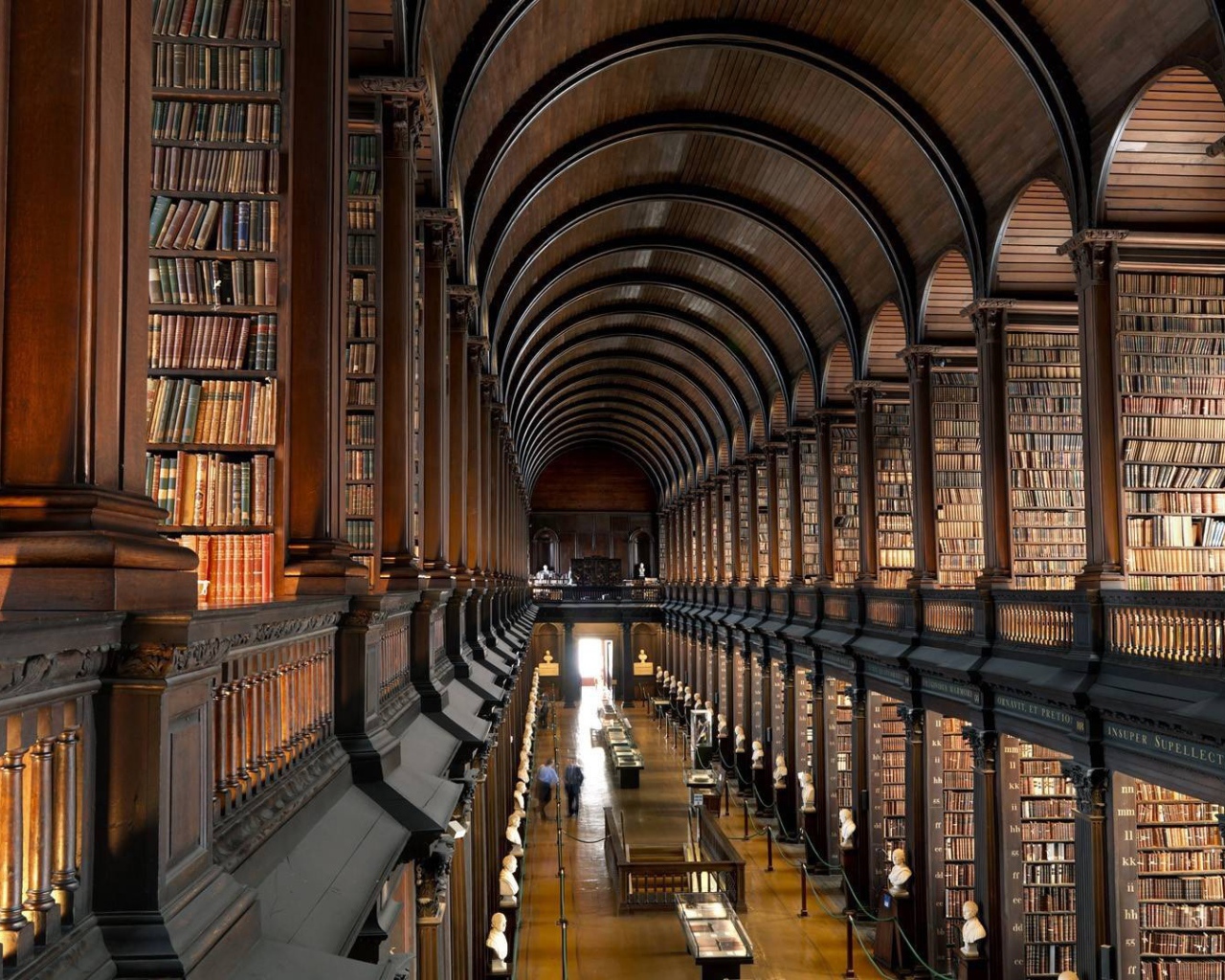 Библиотека в колледже в Дублине