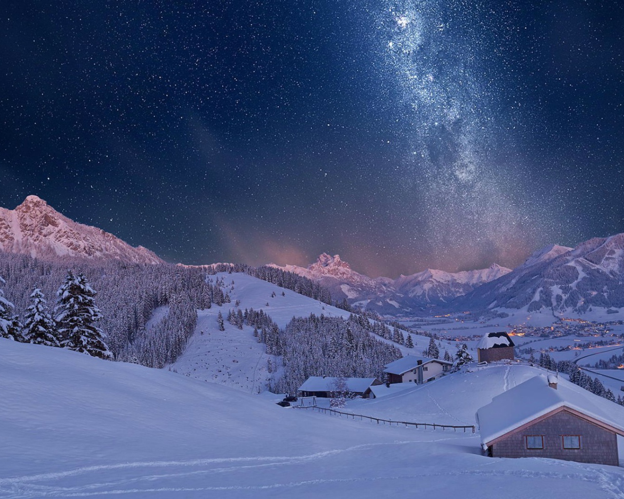 Тирольские горы зимой, Австрия