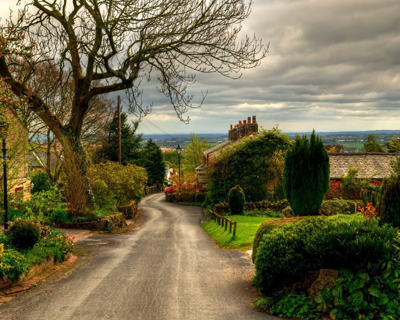 Улица в деревне в Англии