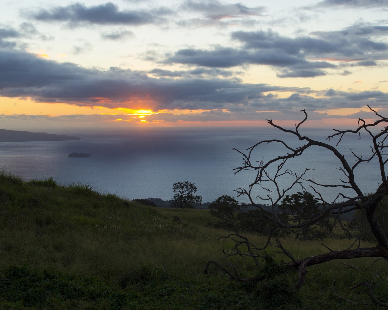 Закат над морем, Гавайи