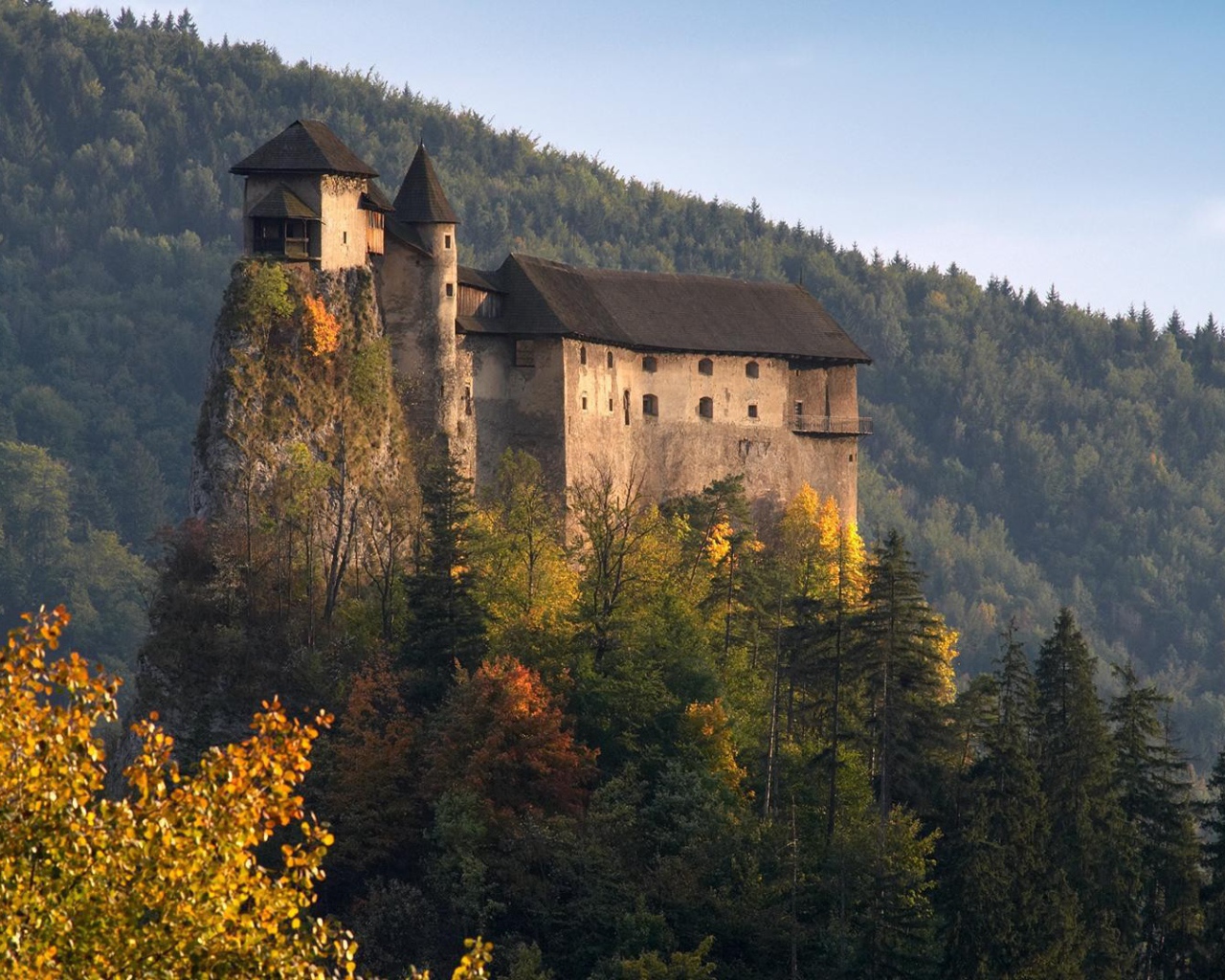 Castle on a hill in Slovakia