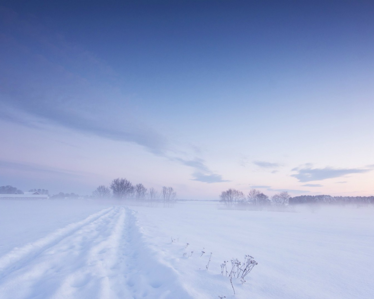 Белая зима в Швеции