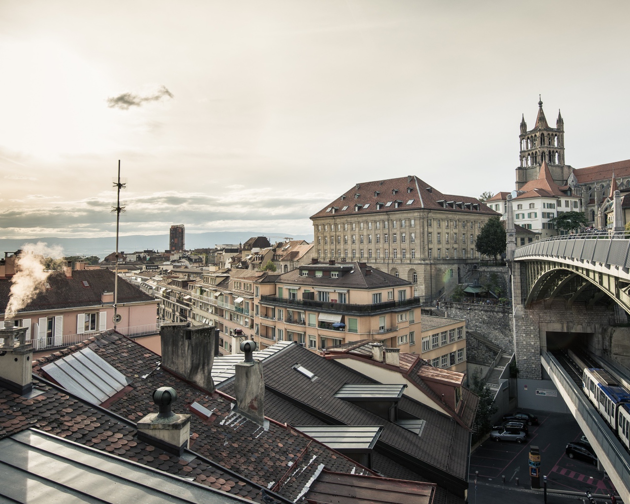 Уютный город в Швейцарии