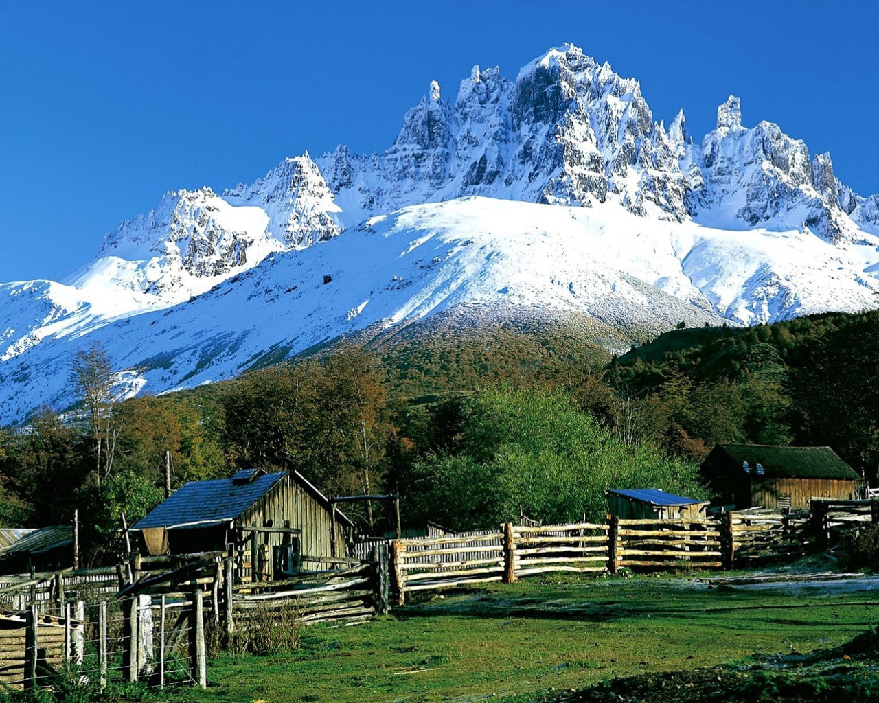 Жилище в горах Патагонии