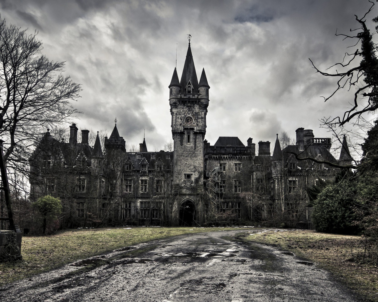 Заросший старый замок