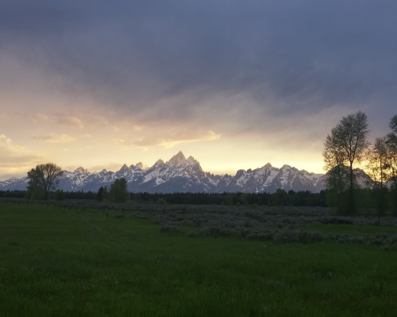 Горы в национальном парке Гранд Титон