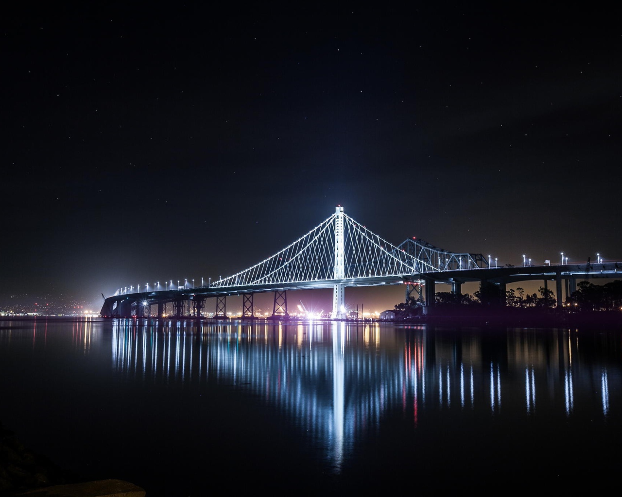 Ночной мост в Сан-Франциско, Калифорния