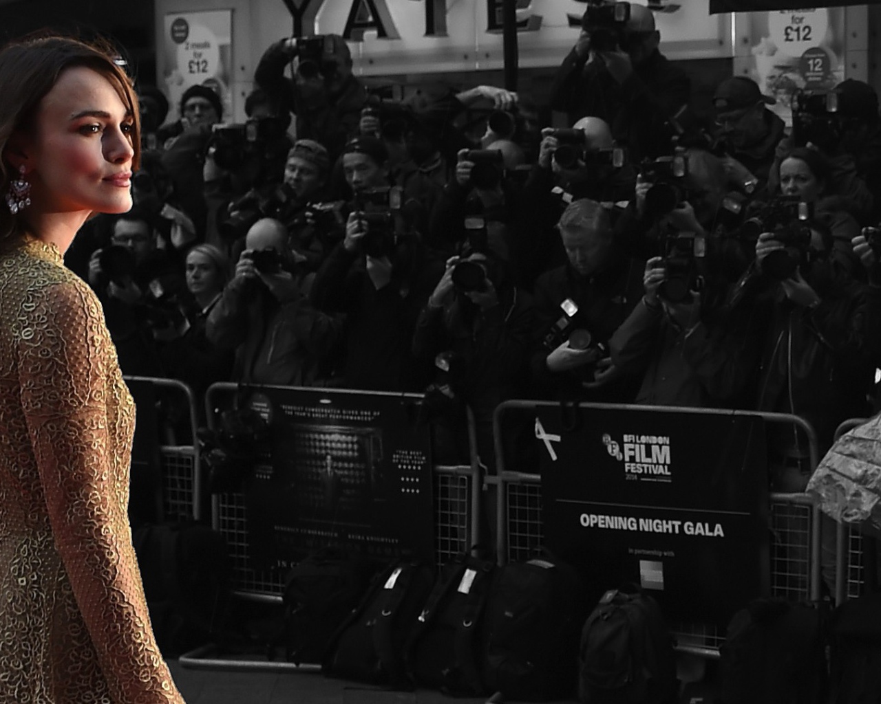 Актриса Кира Найтли перед журналистами