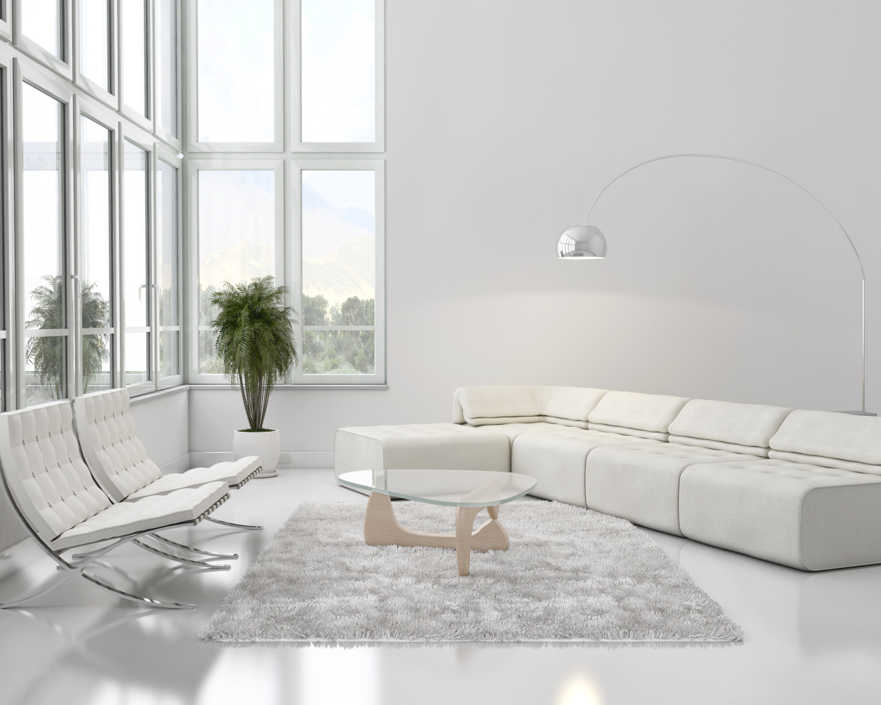 Все белое кроме растения