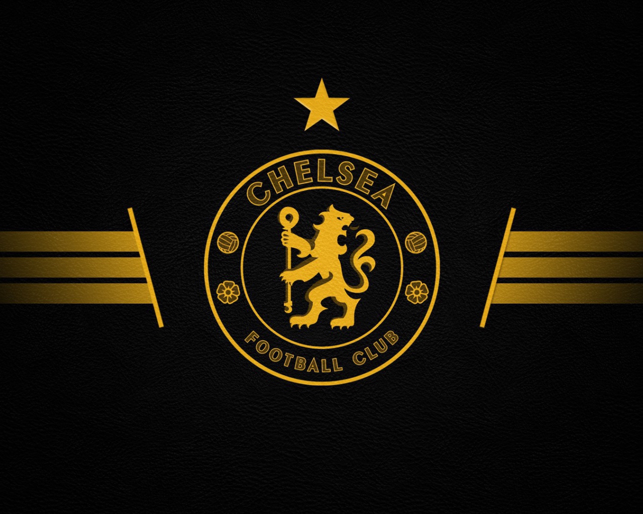 Футбольный клуб Челси, логотип  золотой на сером