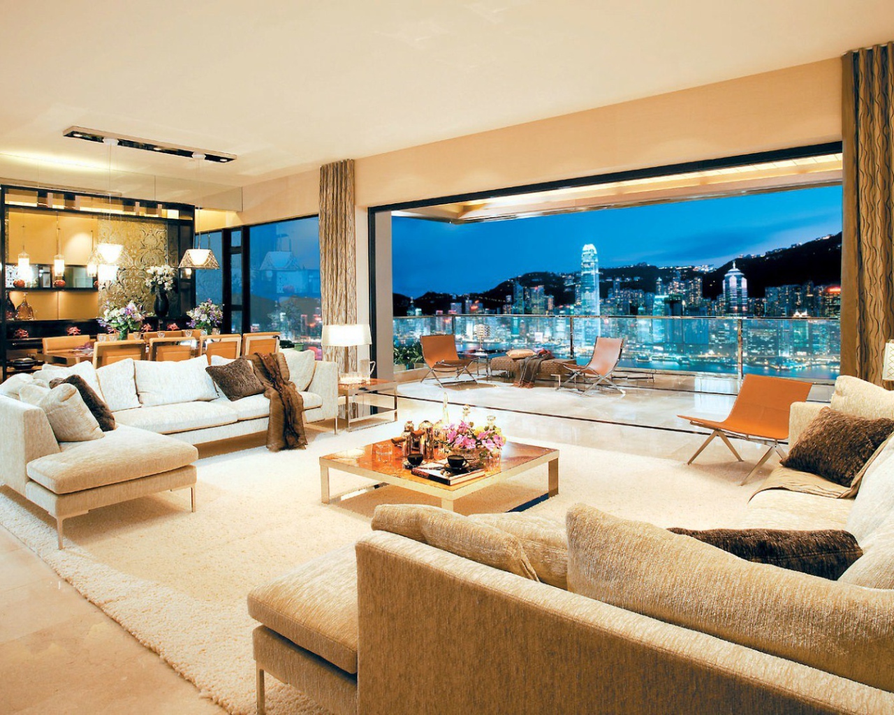 Гостиная в квартире в стиле люкс