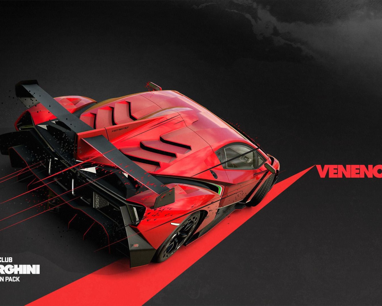 Красный спортивный Ламборгини в игре Driveclub