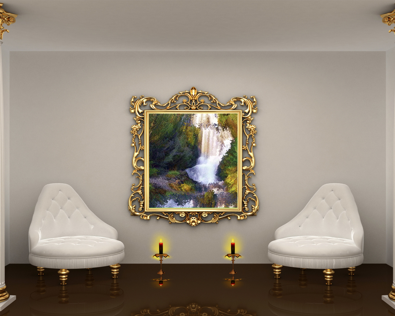 Две колонны и два кресла