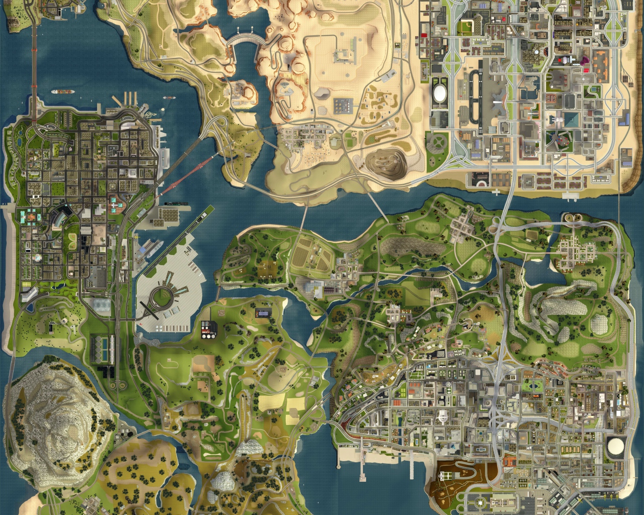 Карта мира Grand Theft Auto