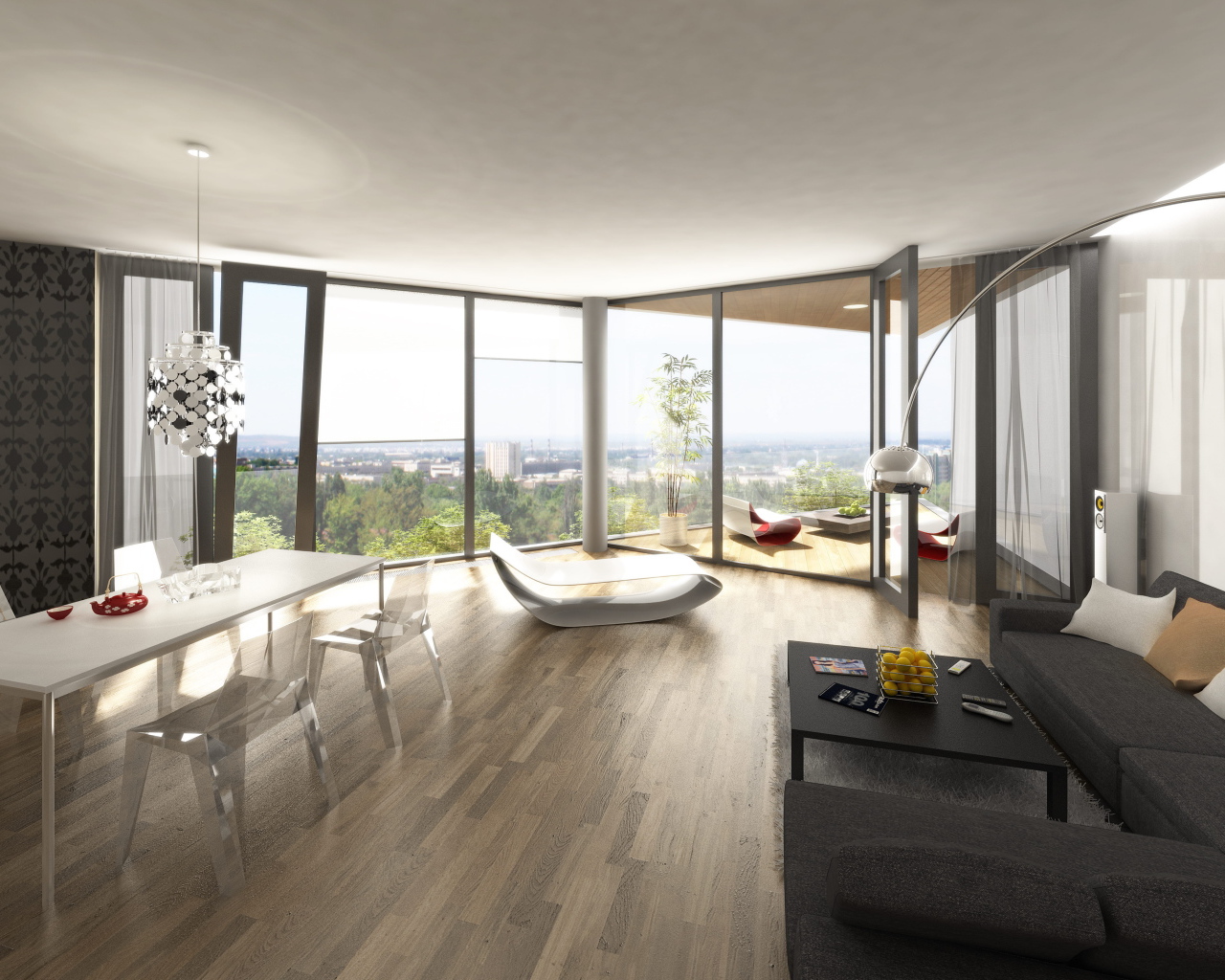 Черно белый дизайн квартиры