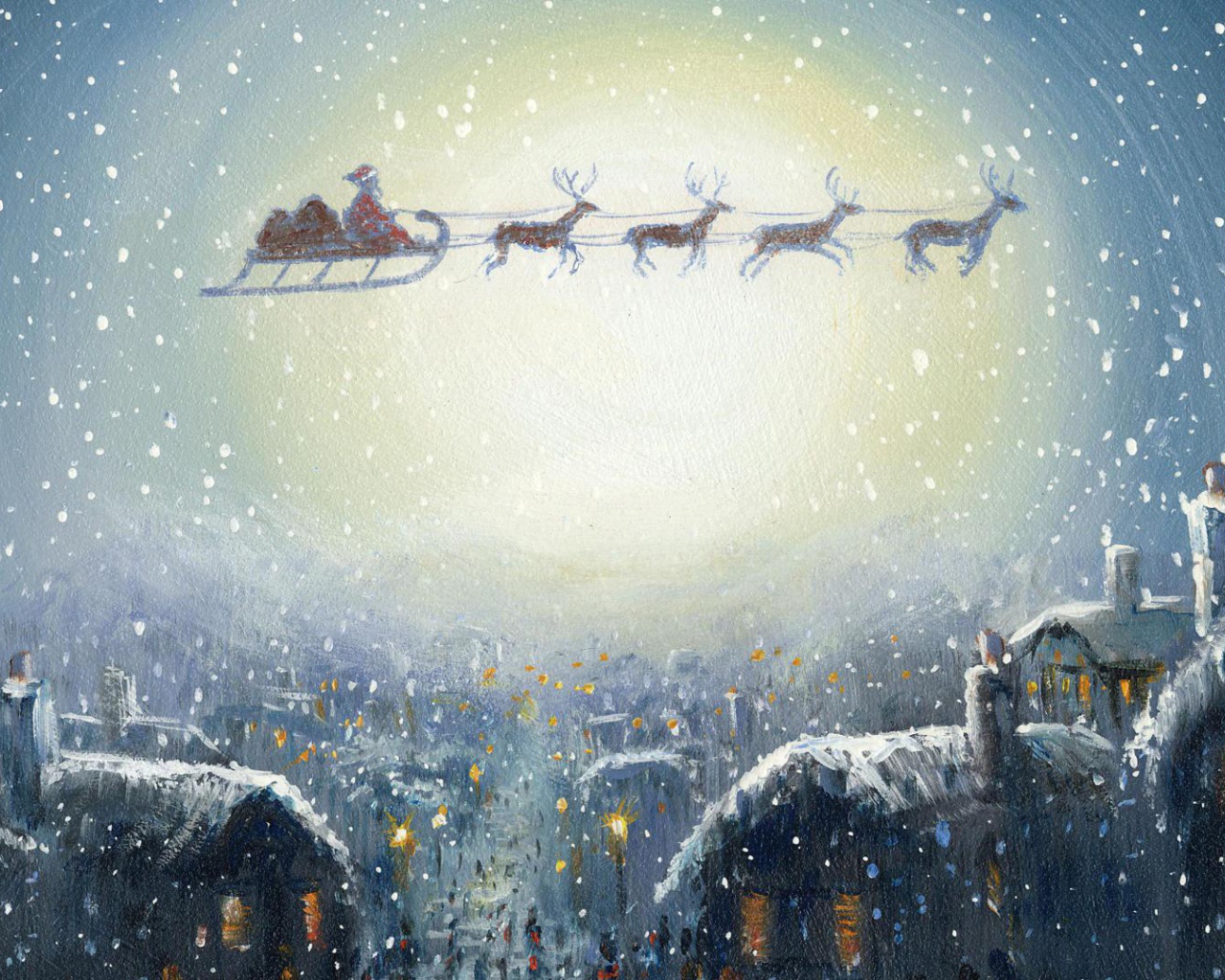 Санта в новогоднюю ночь 2017