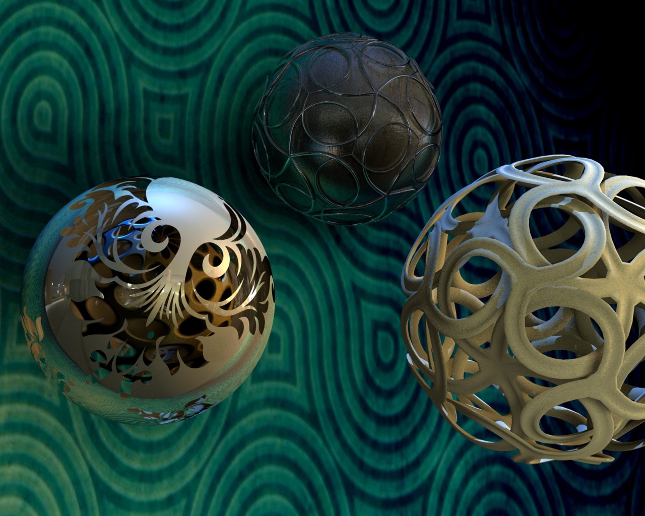 Абстрактные шары 3д графика