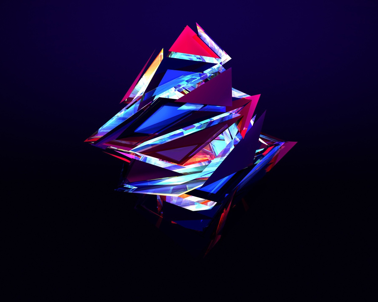 Абстрактные разноцветные треугольники 