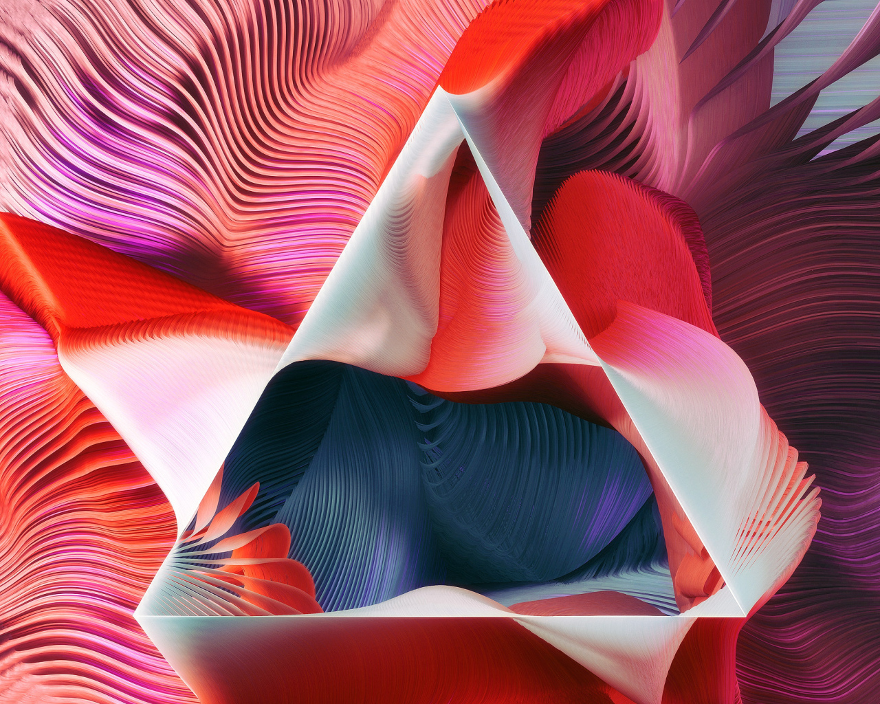 Абстрактный многоцветный треугольник 