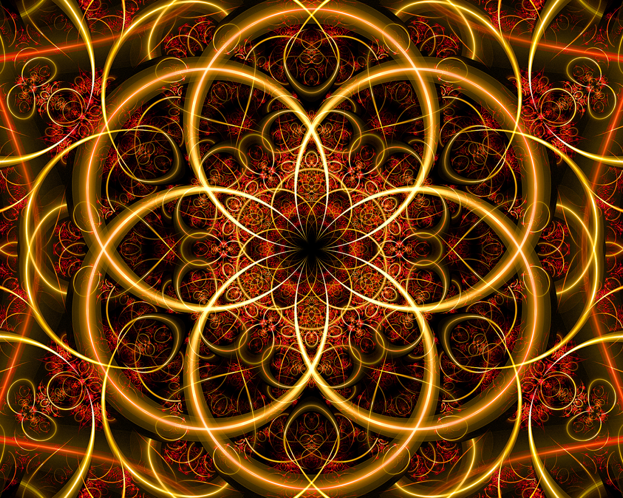 Абстрактный красно желтый рисунок 