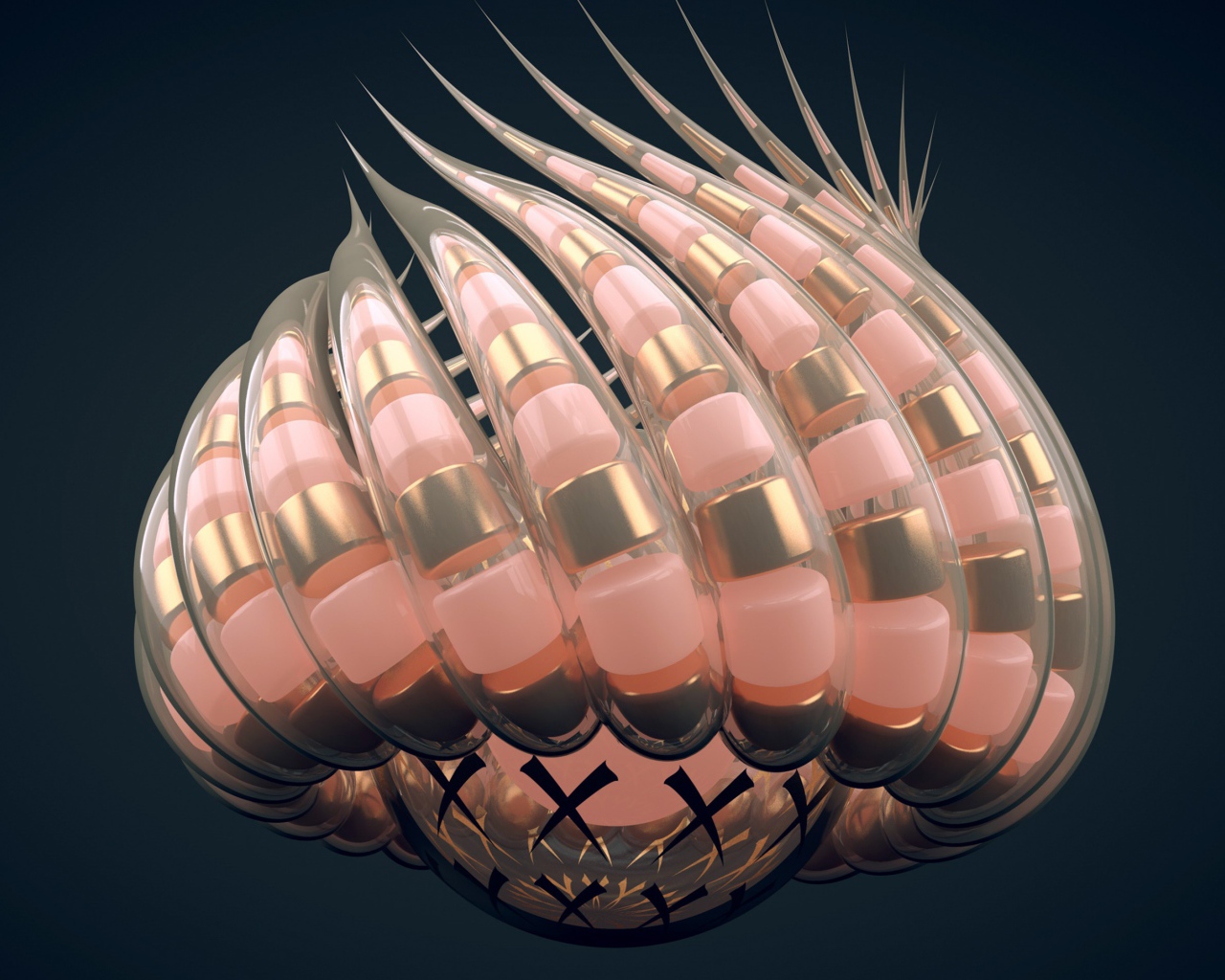 Абстрактные щупальца на сером фоне