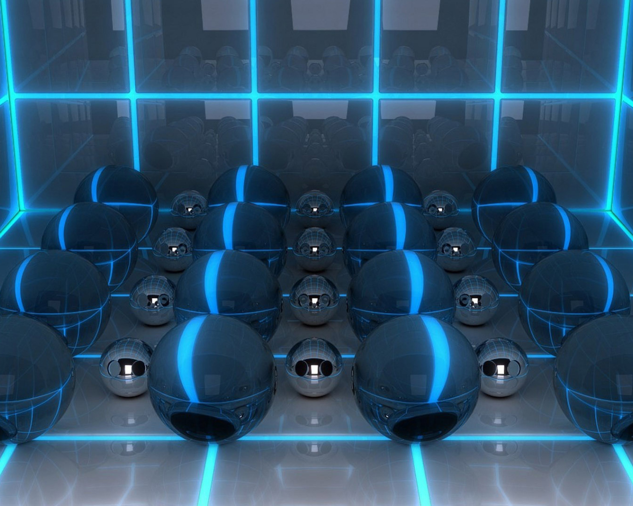 Шары разного размера 3D графика 