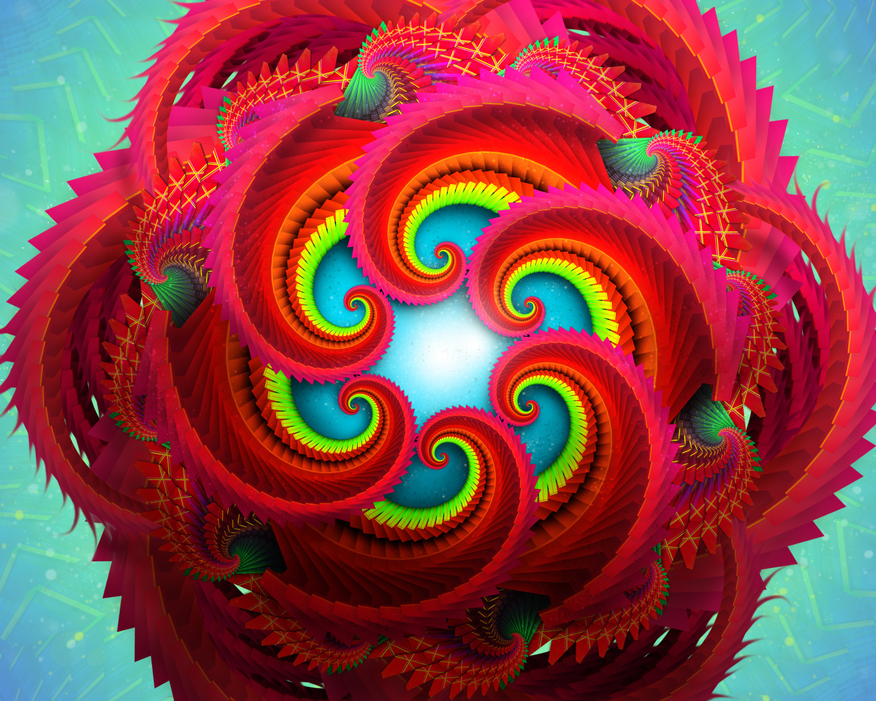 Красивый фрактальный рисунок, 3д графика