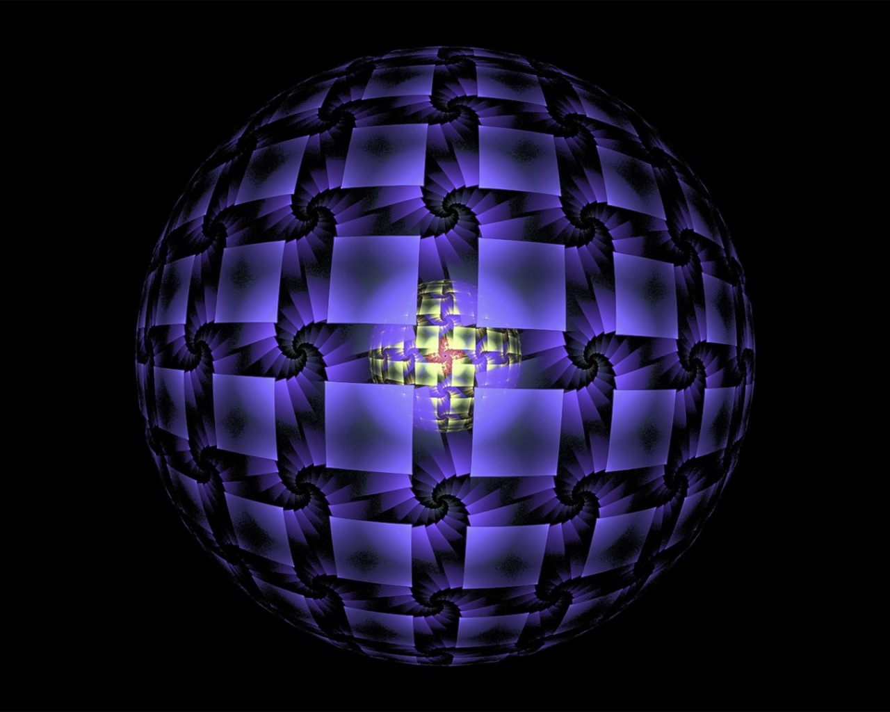 Большой сиреневый шар 3д графика 