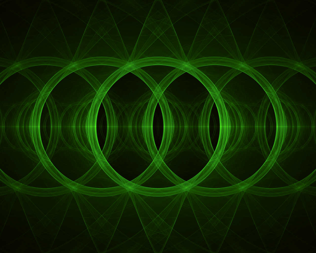 Зеленые абстрактные кольца 